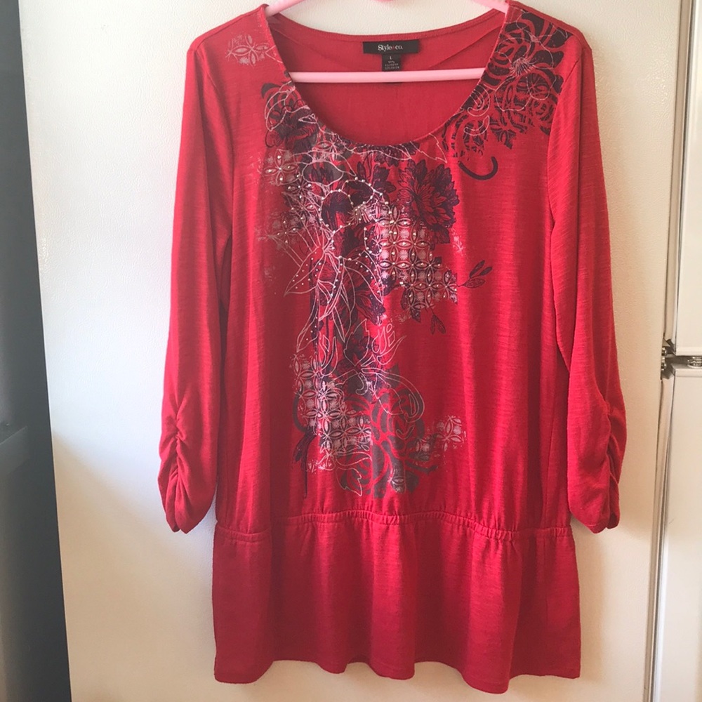 Style&Co Three-Quarter sleeve Tunic
